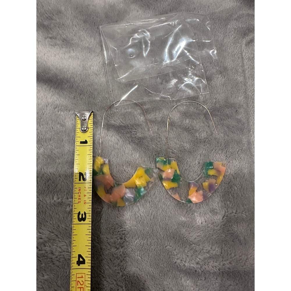 Resin Dangle Earrings Colorful Statement Fashion Jewelry